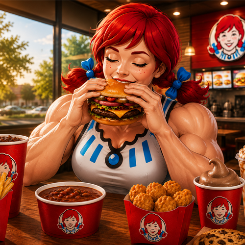 Wendy's maxxing meme - eating gains